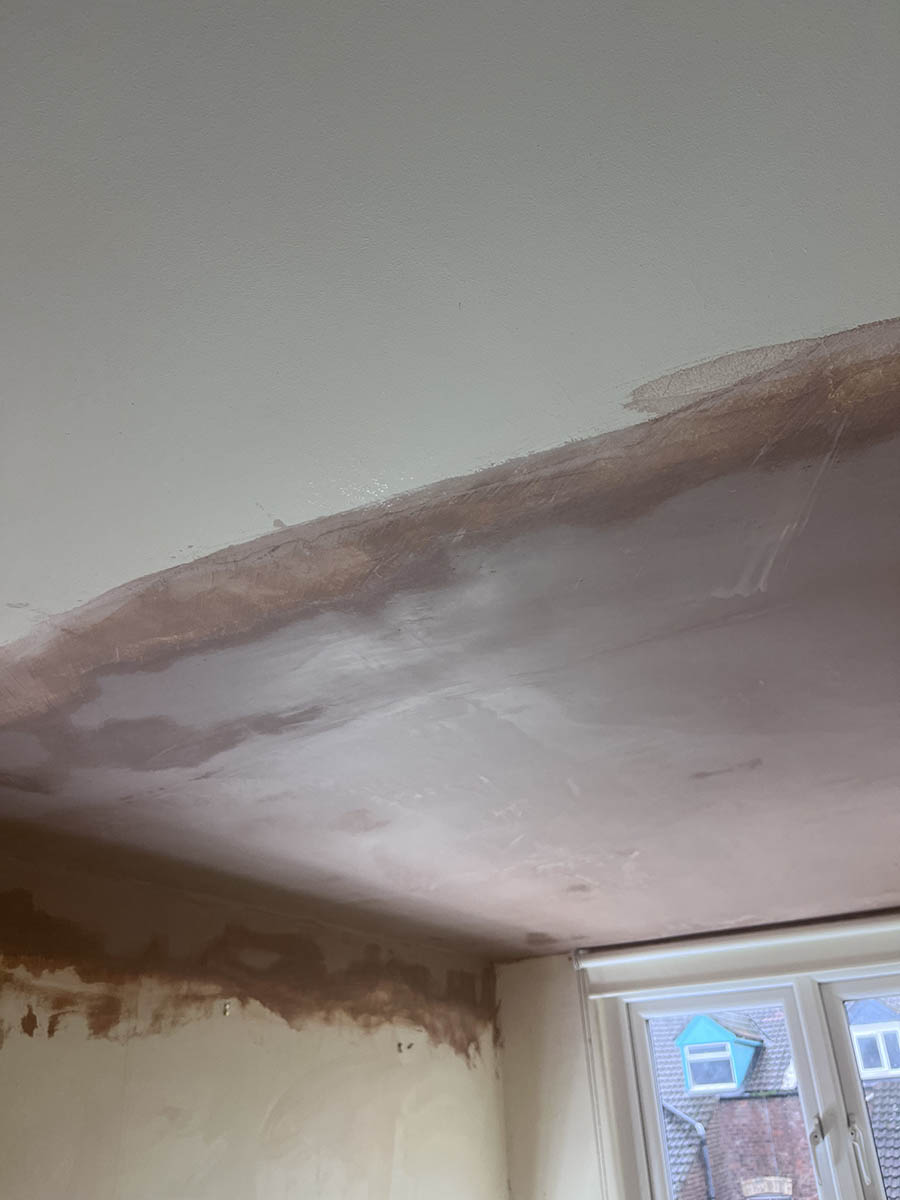 stretford water damaged ceiling repair